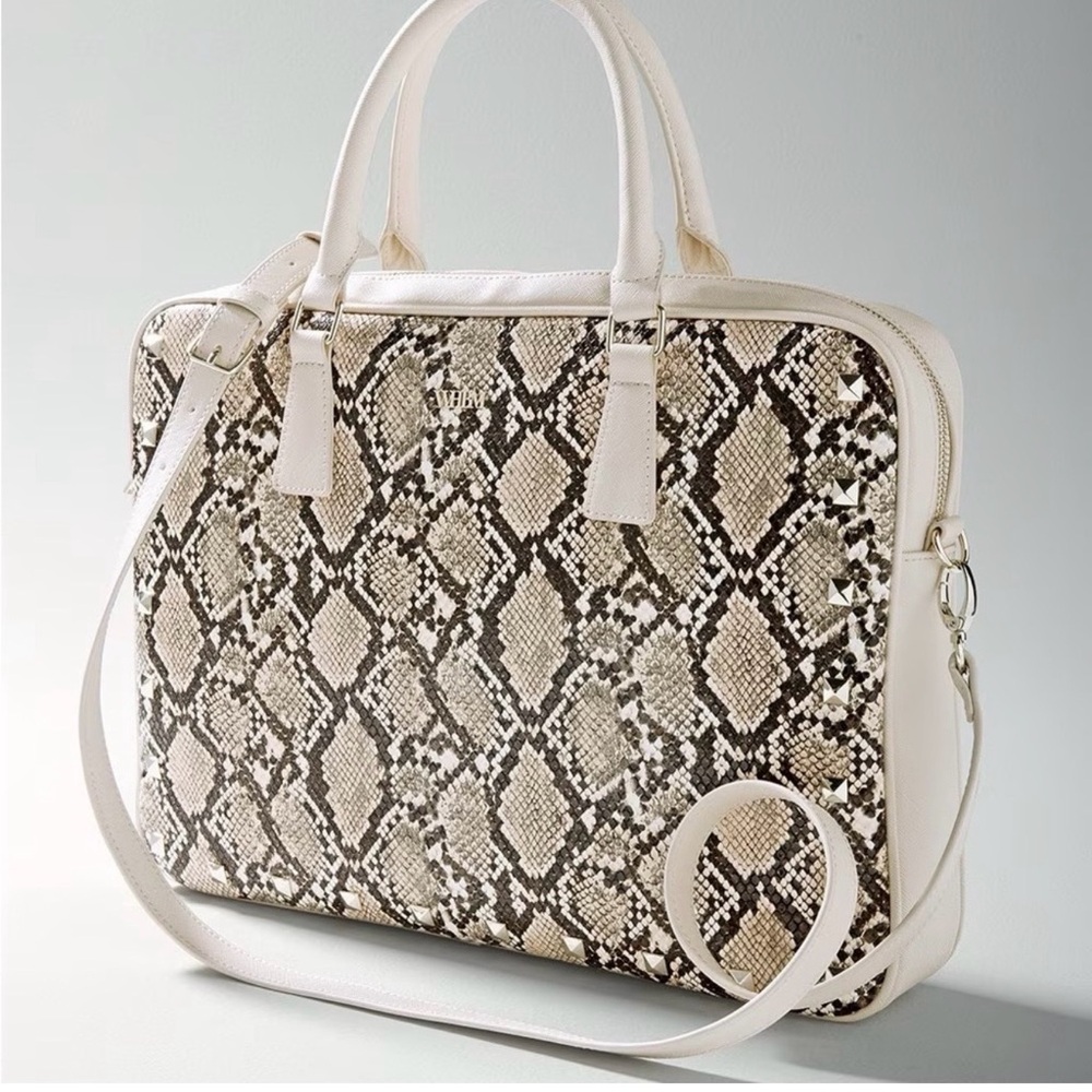 NWT*** WHBM Snake-Print Computer Laptop Tote Bag
